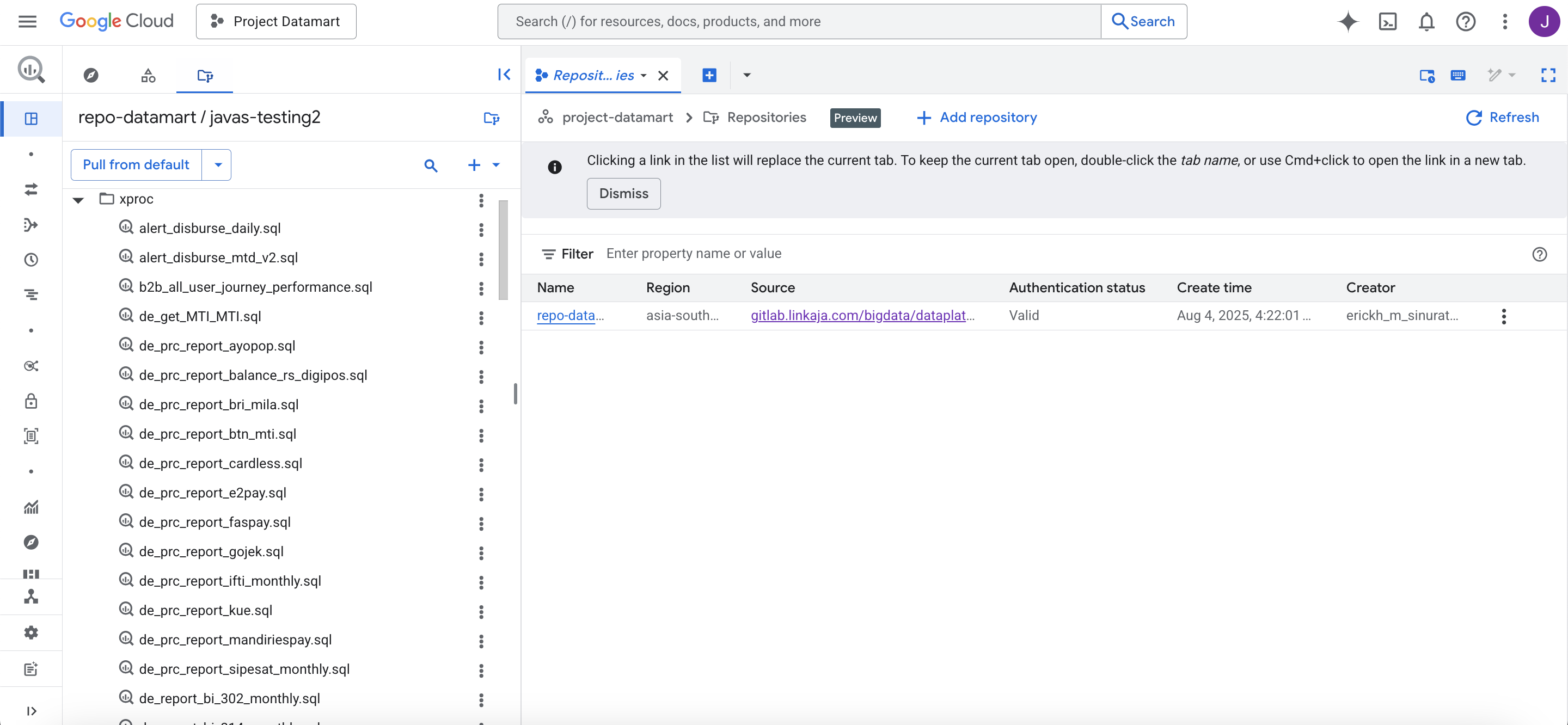 BigQuery GitLab Framework