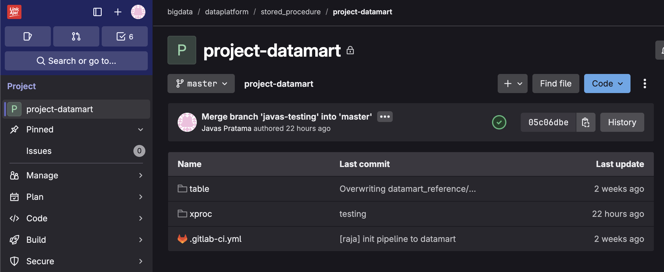 BigQuery GitLab Framework
